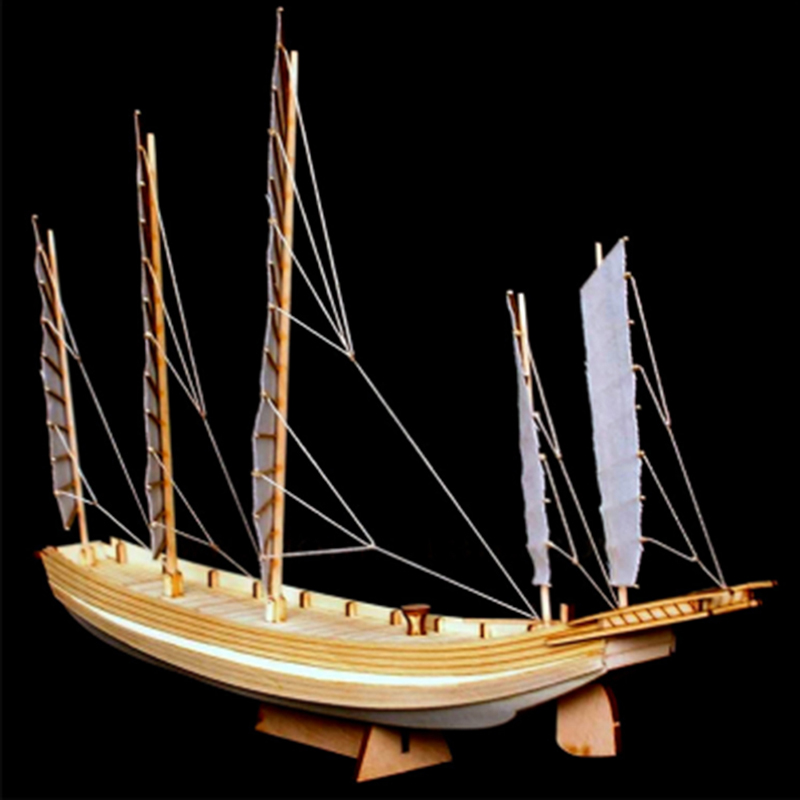 Model Kit Yacht - 중국 모래 보트 나무 조립 모델