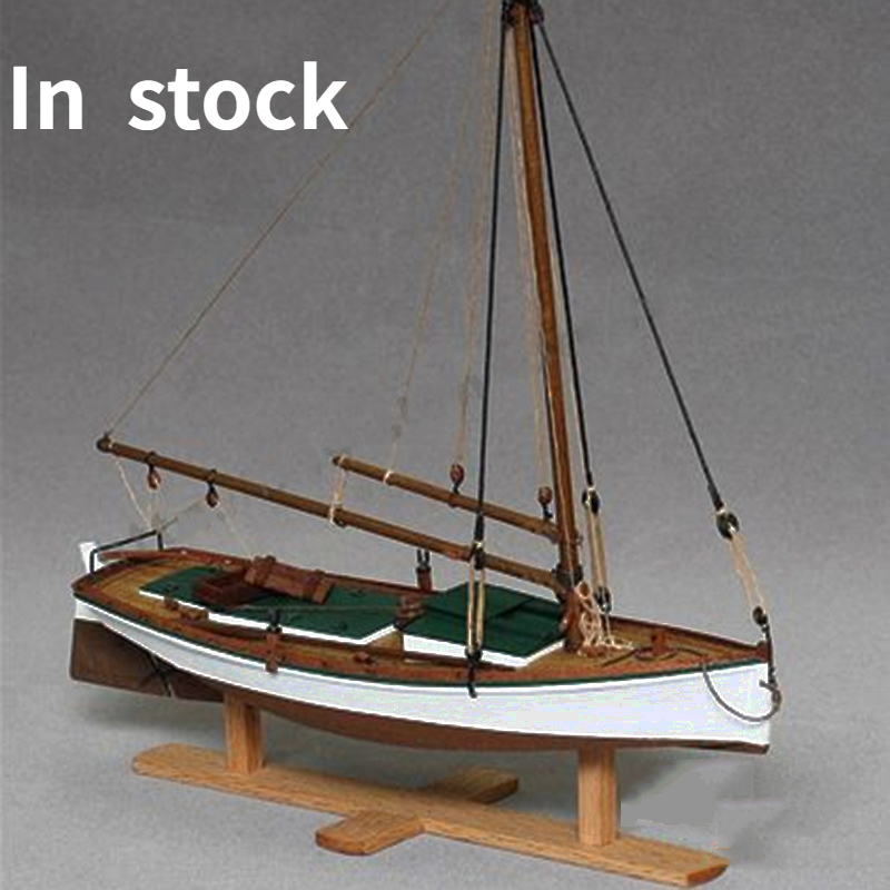 Model Kit Yacht - 1/35 플랫 나무 보트 모델, DIY
