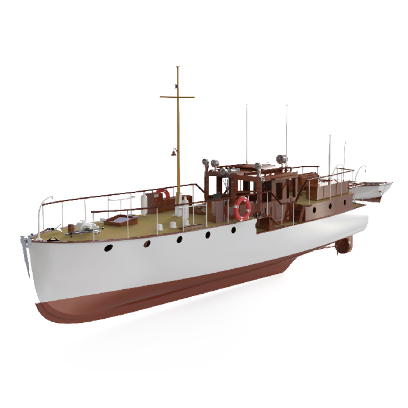 원격 제어 보트 1/18 목재 보트 모델, 블루버드 요 - Model Kit Yacht 리뷰 및 가격
